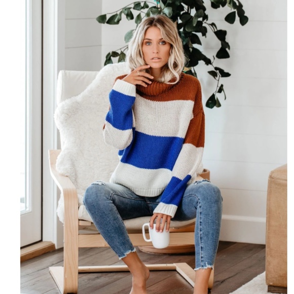 DIMA Striped Loose Knit Oversized Sweater - Picture 8 of 8